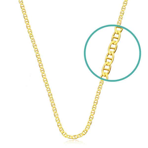 Catena ancora Oro Giallo 18K lunghezza 45 cm spessore 2 mm