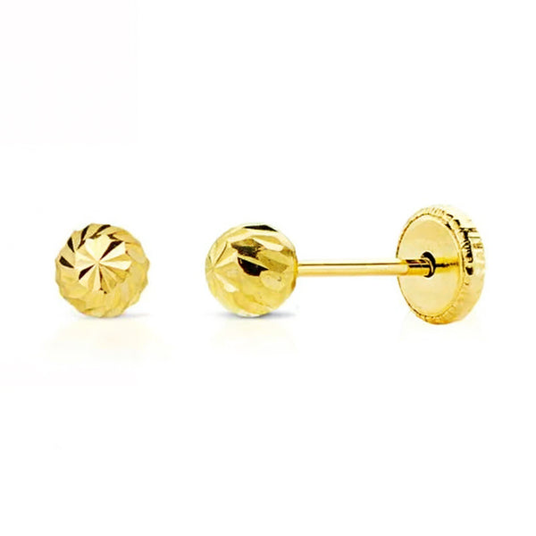 Orecchini Sfera 4 mm Oro Giallo 9K