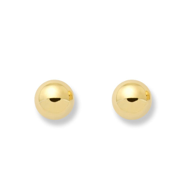 Orecchini mezza sfera 5 mm Oro Giallo 9K
