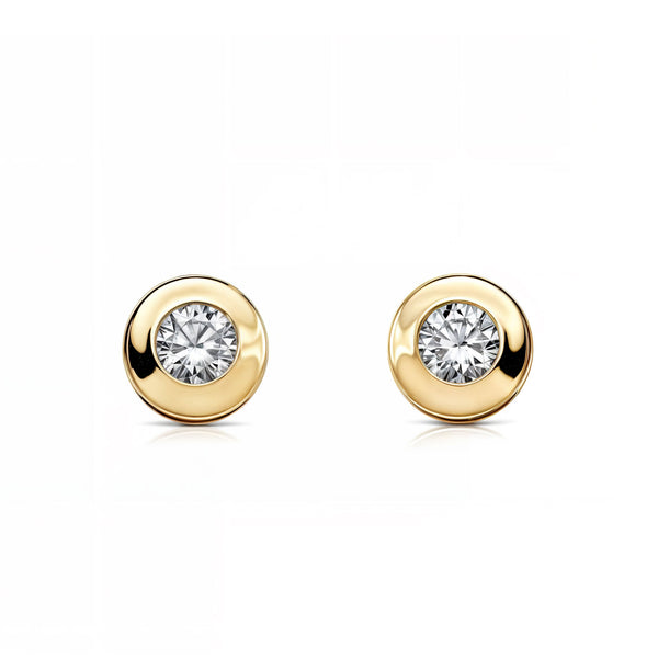Orecchini ragazza Galleria Zircone 3 mm Oro Giallo 18K