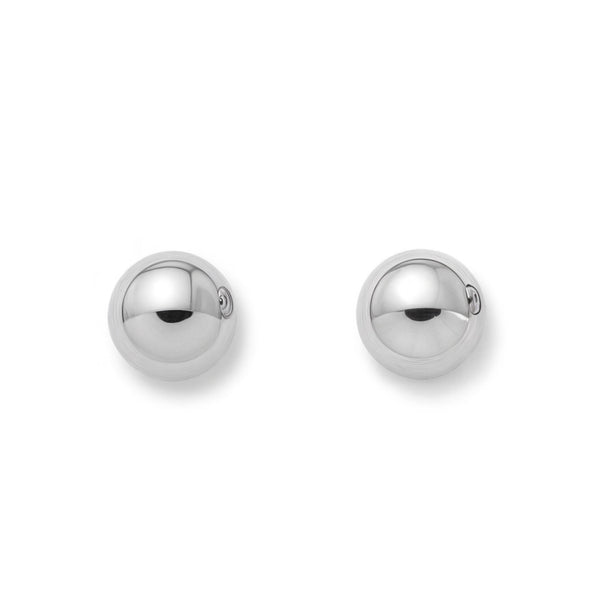 Orecchini Sfera 5 mm Oro Bianco 9K