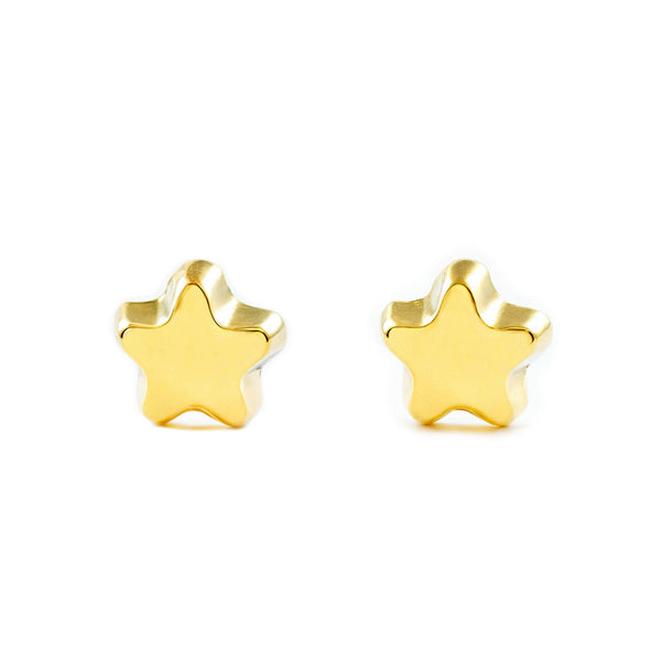 Orecchini bambini ragazza Stella Oro Giallo 18K
