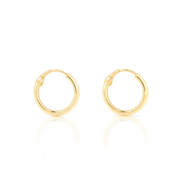 Orecchini Cerchi 10x1.2 mm Oro Giallo 18K