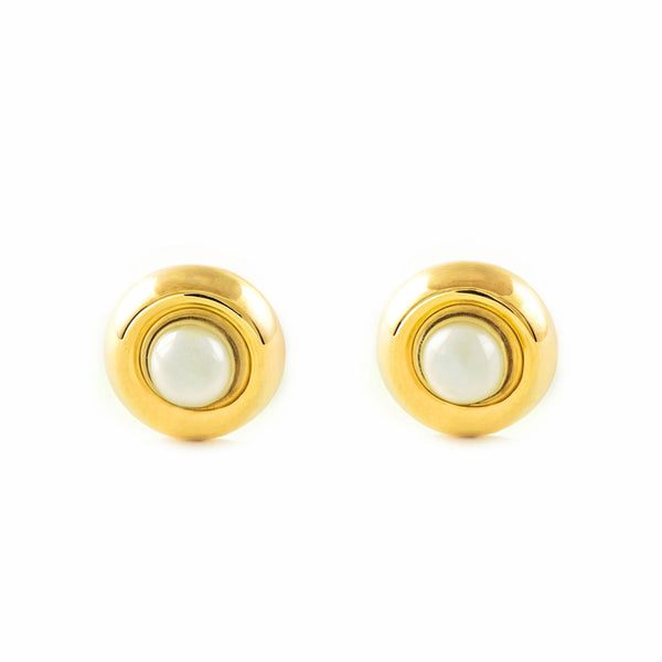 Perle 2,5 mm Kinder Baby Mädchen Ohrringe Gelbgold 9K