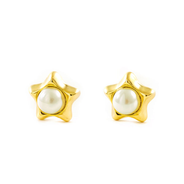 Orecchini bambini ragazza Stella Perla 2.5 mm Oro Giallo 9K