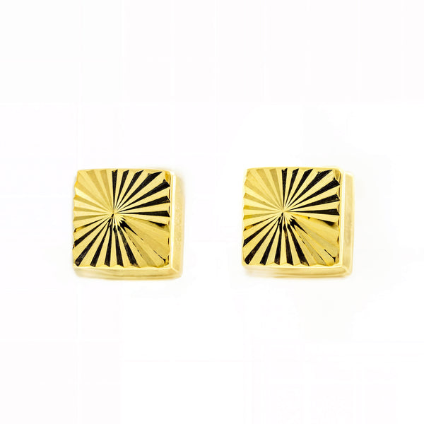 Orecchini ragazza donna Quadrato Oro Giallo 9K