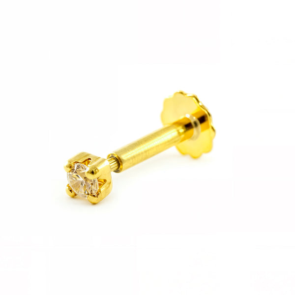 Piercing Oro Giallo 9K Cartilagine Graffa Zirconite Brillante
