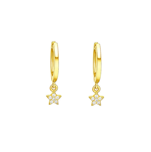 Orecchini Argento Sterling 925 Stella Zircone Brillante
