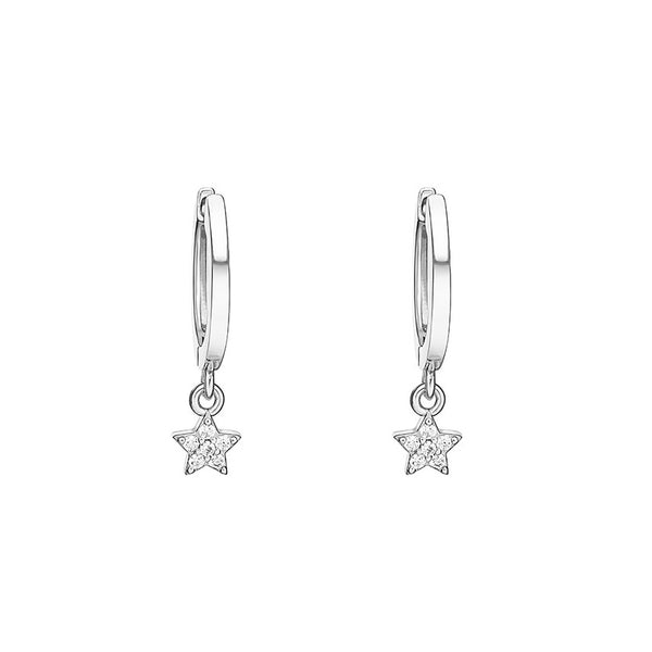 Orecchini Argento Sterling 925 Stella Zircone Brillante