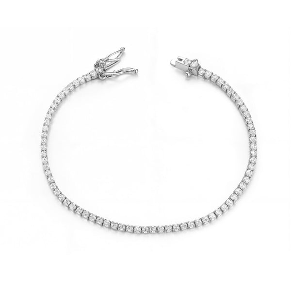 Bracciale Argento Sterling 925 Riviere Brillante 18 cm