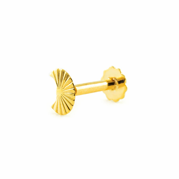 Piercing cartilagineo luna intagliata Oro Giallo 9K