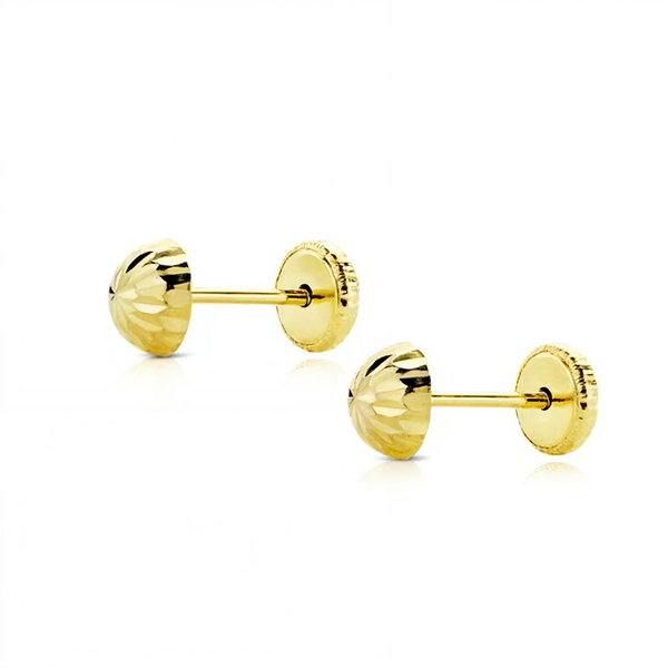Orecchini mezza sfera 5 mm Oro Giallo 9K