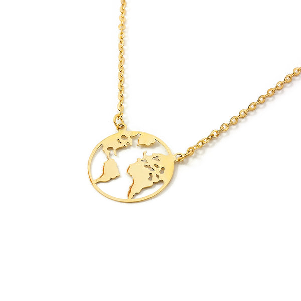 Collar Mujer Oro Amarillo 18K Mundo Brillo