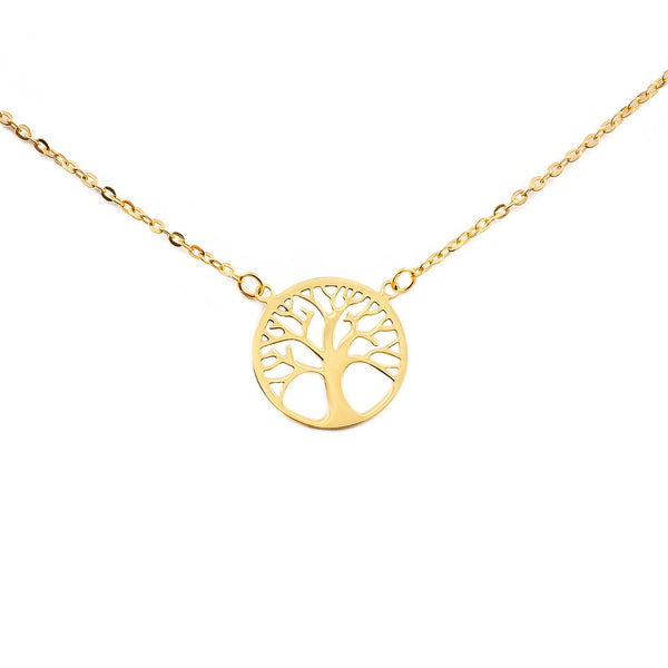 Collana Donna Albero della Vita Oro Giallo 18K Brillante