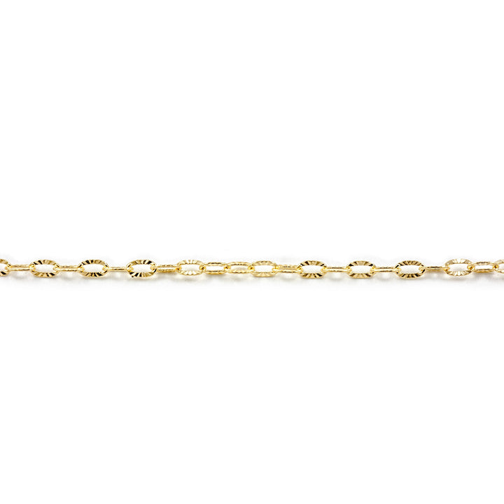 Cadena Oro Amarillo eslabon Diamantado