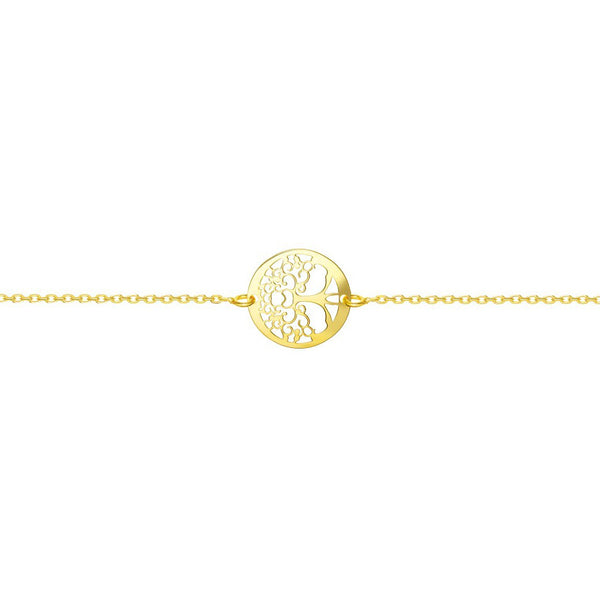Bracciale donna Albero della Vita Argento Sterling 925 brillante dorato