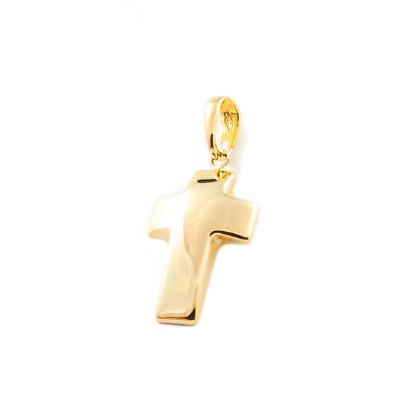 Croce religiosa pendente Rettangolari 20x12 mm Oro Giallo 18K Brillante
