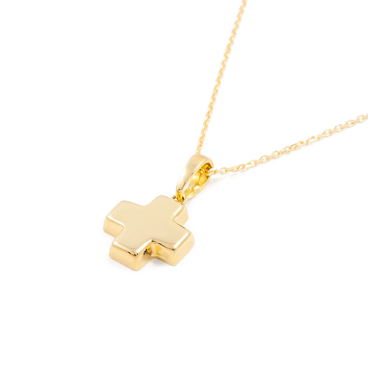 Cruz Oro lisa cuadrada 