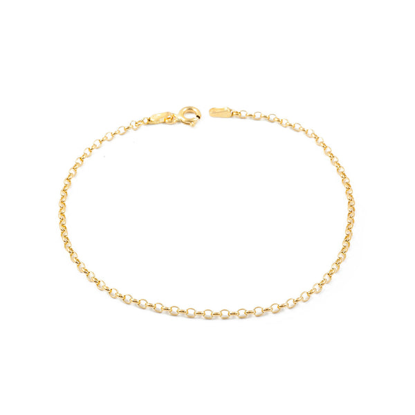 Bracciale Donna Oro Giallo 18K Rolo (2 mm) Brillante 18 cm