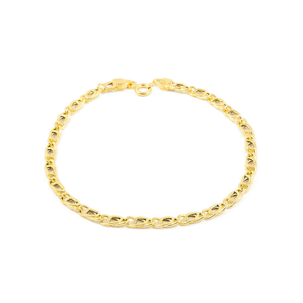 Bracciale Donna Oro Giallo 18K Brillante 19 cm