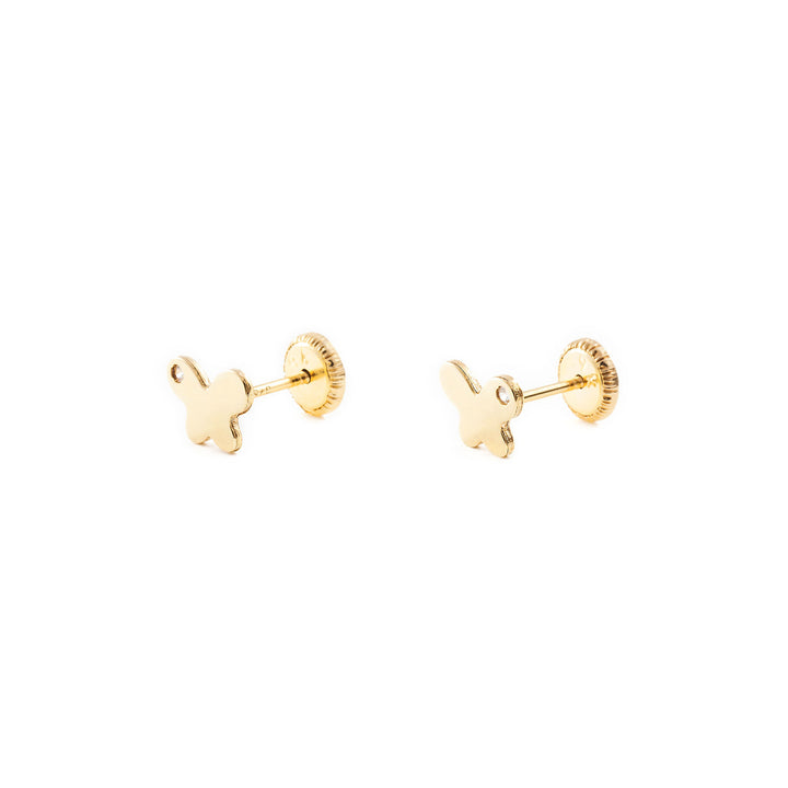 Pendientes oro Bebe o niña Mariposa con Circón (9kts)
