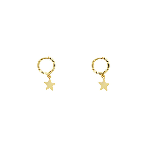 Orecchini Stella Cerchi 21x7 mm Argento Sterling 925 brillante