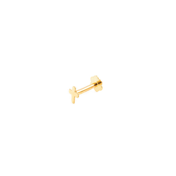 Piercing Oro Giallo 9K Cartilagine Croce Brillante