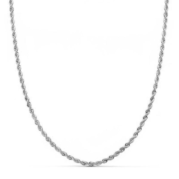 Catena Collana Salomonico Oro Bianco 18K spessore 1.8 mm