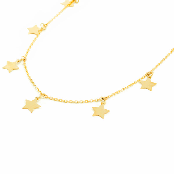 Collana Donna Stelle Oro Giallo 9K Brillante