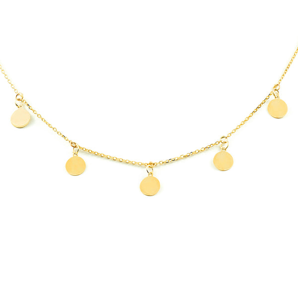 Collana Donna Cerchi Oro Giallo 9K Brillante