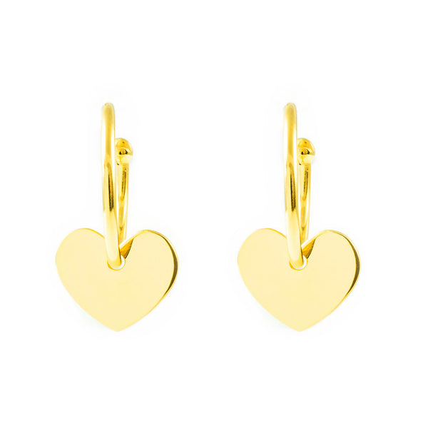 Orecchini Cuore Cerchi 25x14 mm Argento Sterling 925 brillante