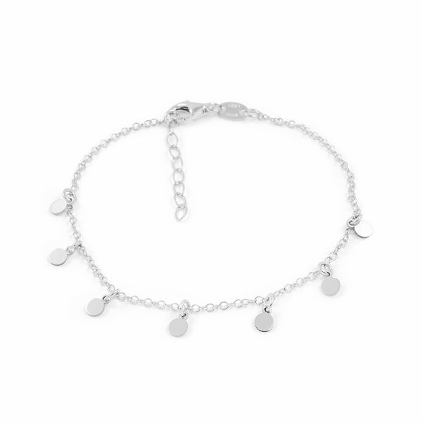 Bracciale donna Ciondoli rotondi Argento Sterling 925 brillante