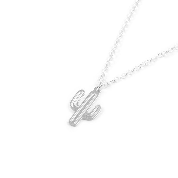 Collar Plata de Ley Cactus Brillo