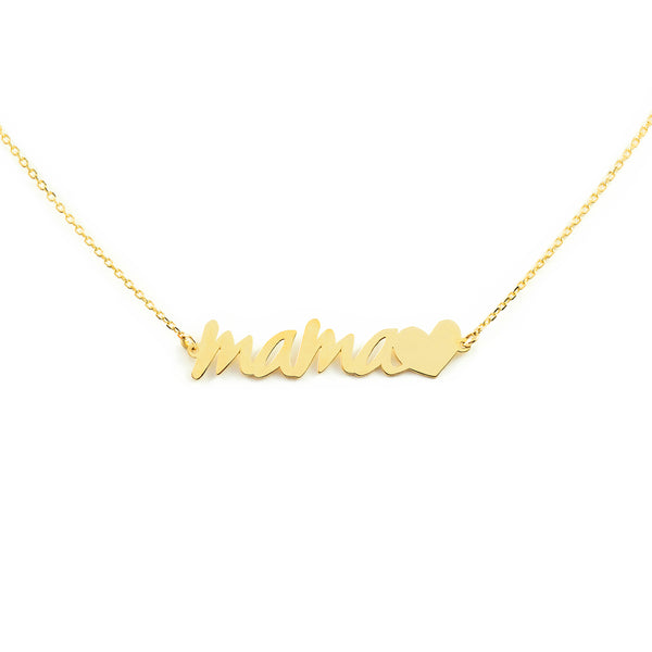Collana Donna Mama Cuore Oro Giallo 9K Brillante