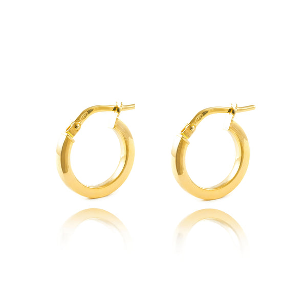 Orecchini Quadrati Cerchi 15x2 mm Argento Sterling 925 brillante