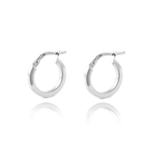 Orecchini Quadrati Cerchi 15x2 mm Argento Sterling 925 brillante
