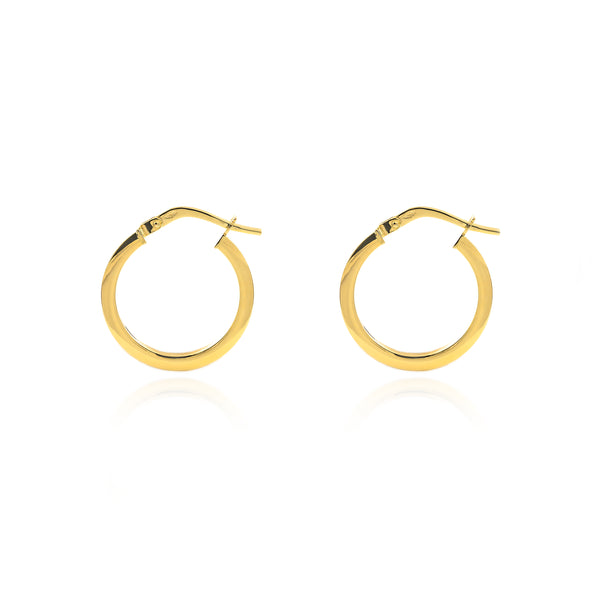 Orecchini Quadrati Cerchi 19x2 mm Argento Sterling 925 brillante