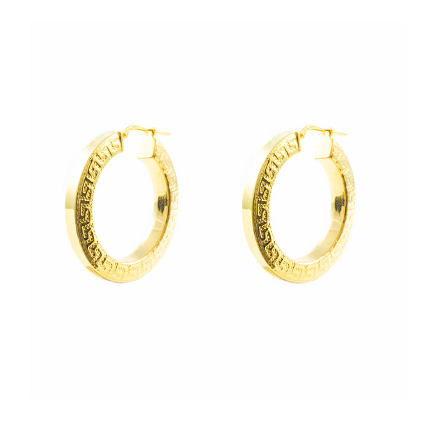 Orecchini Greca Cerchi 29x4 mm Argento Sterling 925 brillante