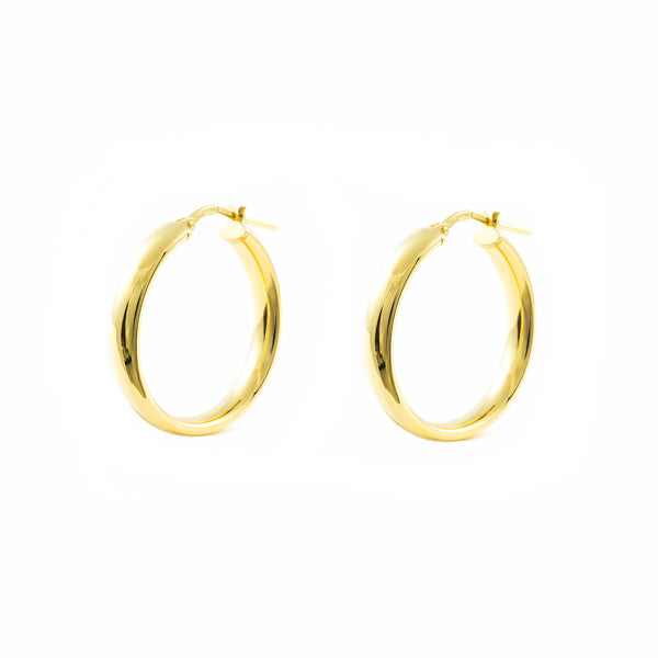 Orecchini Cerchi 19x4 mm Argento Sterling 925 brillante