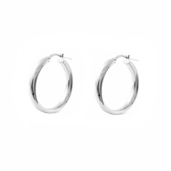 Orecchini Cerchi 19x4 mm Argento Sterling 925 brillante