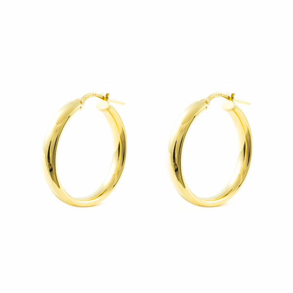 Orecchini Cerchi 24x4 mm Argento Sterling 925 brillante