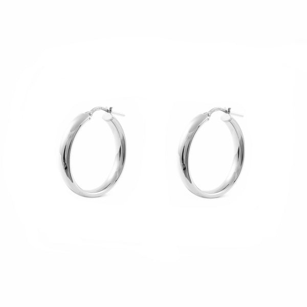 Orecchini Cerchi 16x4 mm Argento Sterling 925 brillante