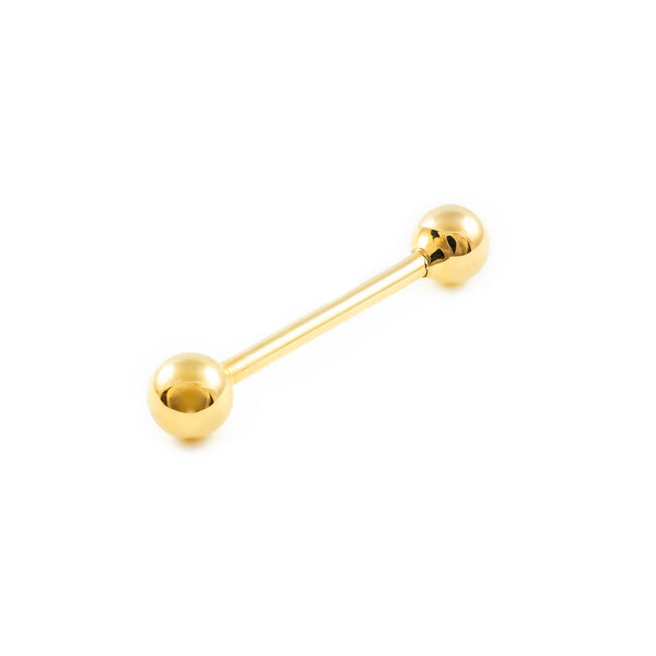 Piercing Oro Giallo 18K lingua Sferetta da 5 mm brillante