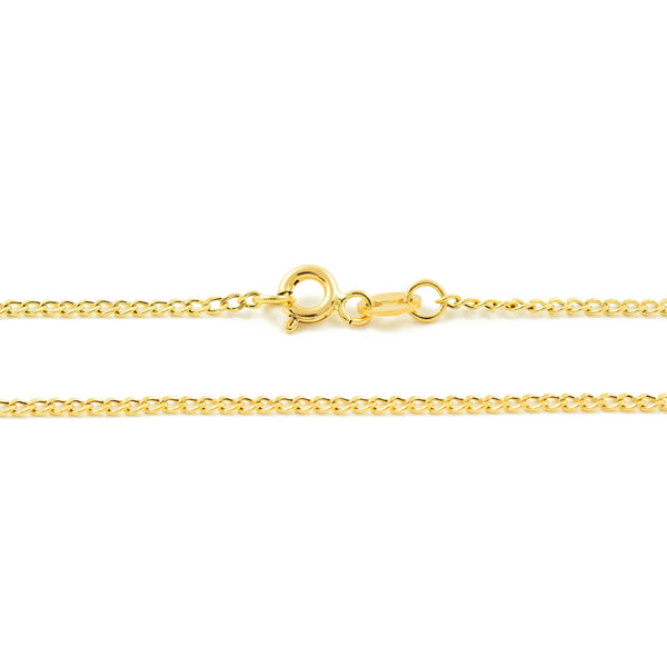 Catena Collana Barbada Oro Giallo 18K spessore 1.5 mm