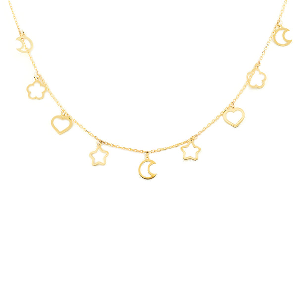 Collana Donna Charms Oro Giallo 9K Brillante