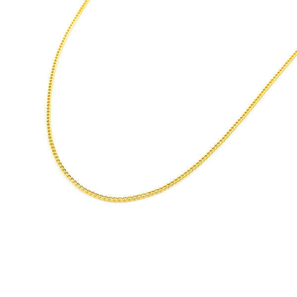 Catena Collana Barbada Oro Giallo 18K spessore 1 mm
