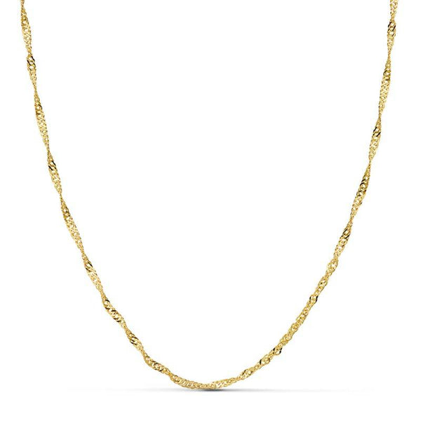Catena Collana Singapore Oro Giallo 18K spessore 2 mm