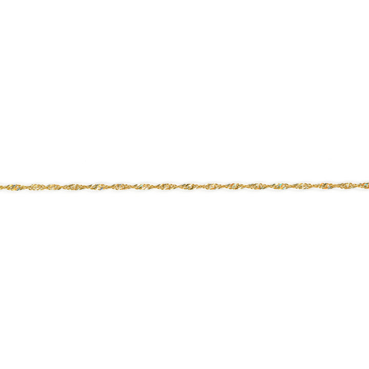 Cadena oro amarillo Singapur hueca (40 cm)