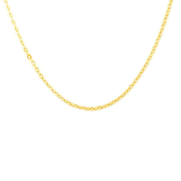 Catena Collana Forzato-Brillante Oro Giallo 18K spessore 1.5 mm