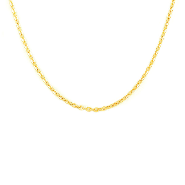 Catena Collana Forzato-Brillante Oro Giallo 18K spessore 1.7 mm